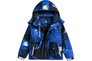 Simplee kids Boy Winter Coat Waterproof Ski Jacket Fleece Hooded Snow Warm Padded Raincoats