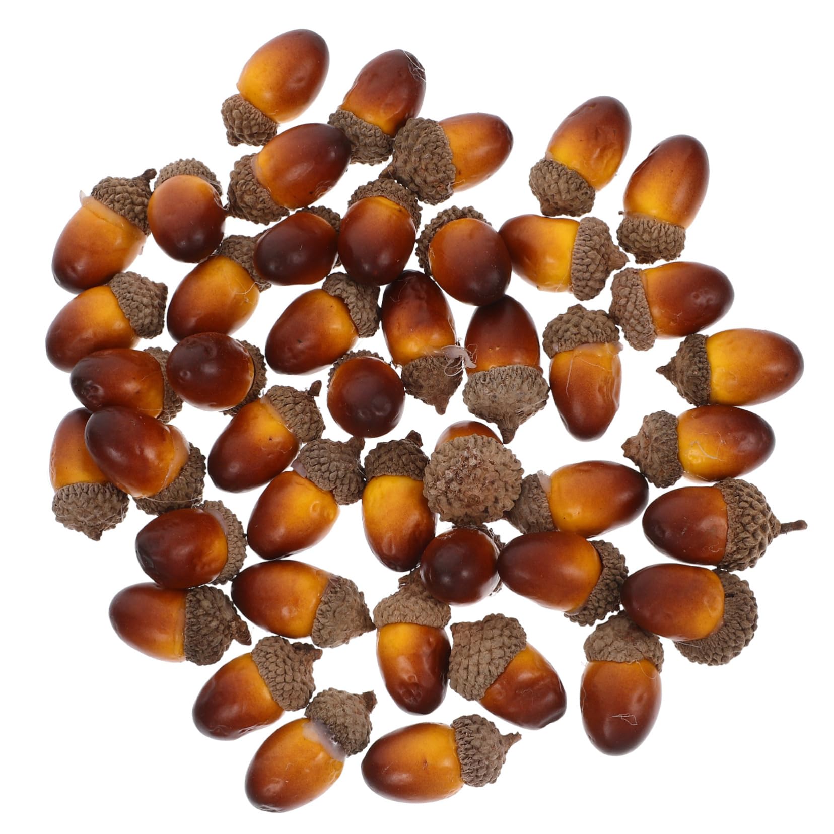 CAXUSD 50pcs Simulation Acorns Decorative Ornaments for Christmas Tree Diy Crafts and Home Decor Realistic Acorn Design for Festive Table Centerpieces and Rustic Charm