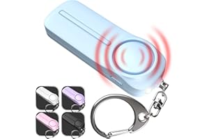 Personal Safety Alarm Keychain for Women – 130 dB Loud Self Defense Siren Alert Key Chain with LED Light – Emergency Protection Device Whistle by WETEN (Blue)