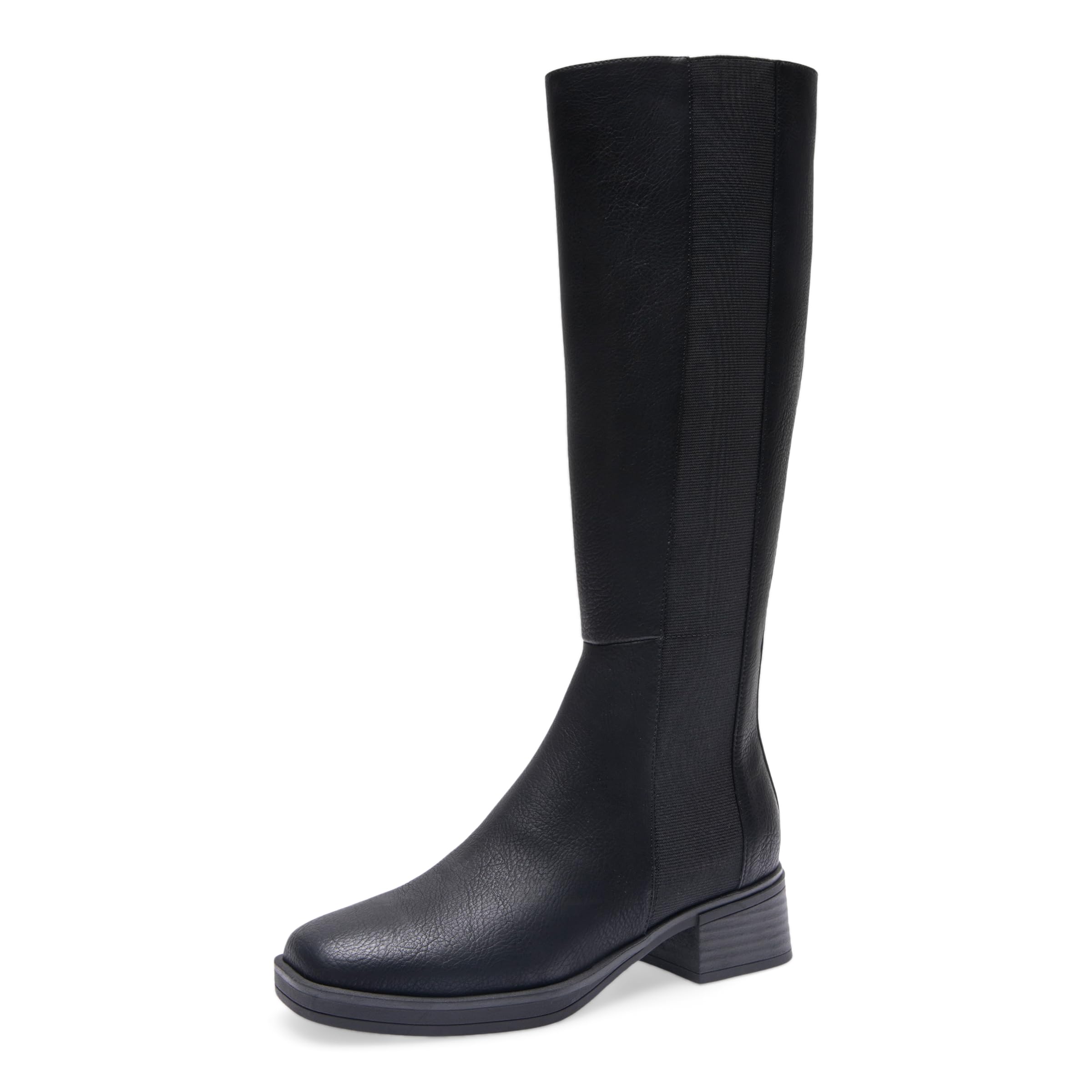 Aerosoles Women’s DARIA Knee High Boot, BLACK GRAINY FAUX LEATHER, 5.5M