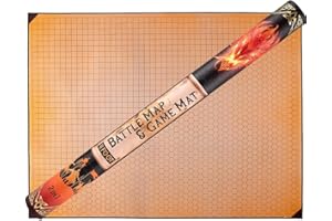 da Vinci's Room 2-in-1 DND Battle Map and 4 Foot Rubber Game Mat 48x36 inches with Dry Erase Square or Hex Grid - DND Battle Mat, D&D Map for D&D, Board Games, TTRPGs and Other Tabletop Games