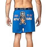 Lazy Me Men's Funny Novelty Boxer Shorts Humorous Underwear, Gag Gifts for Him