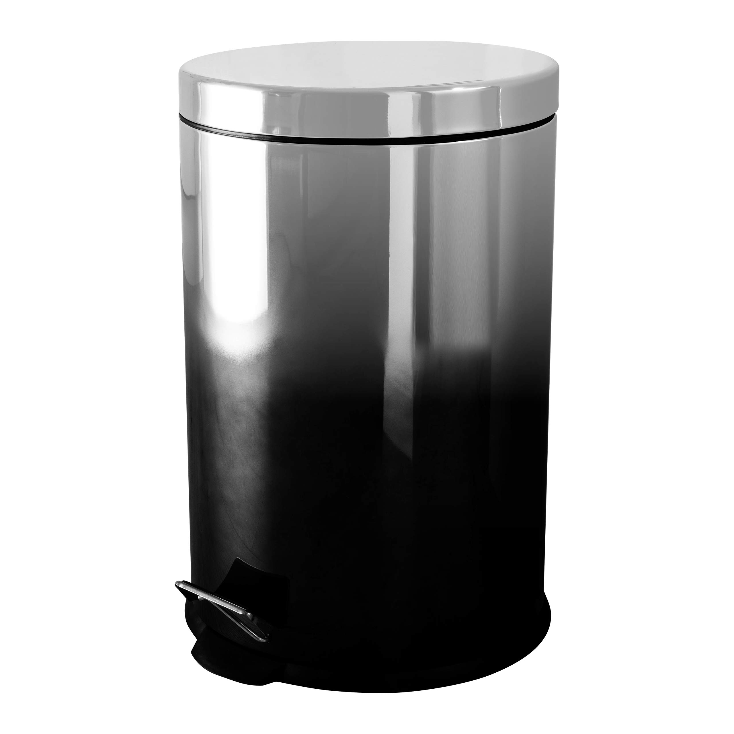 Daewoo Callisto 20L Bin, Sturdy Trash Can with Foot Pedal, Made from SS410 Stainless, Hygienic Design Prevents Spreading Germs, 39.5cm-Ombre Effect Silver, Black/Steel, 20L Pedal Bin, BIN1082