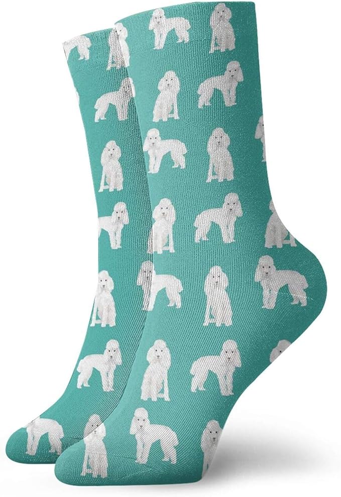Toy poodle white poodles dog Ankle Socks For Men Women Funny Crew Socks
