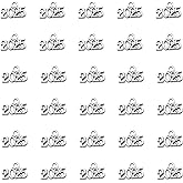 Ruwado 50 Pcs 2024 Charms Silver Year Signet Bulk Antique Number Pendants for Jewelry Making Finding Craft Accessories Necklace Bracelets Keychain DIY Project Christmas Décor