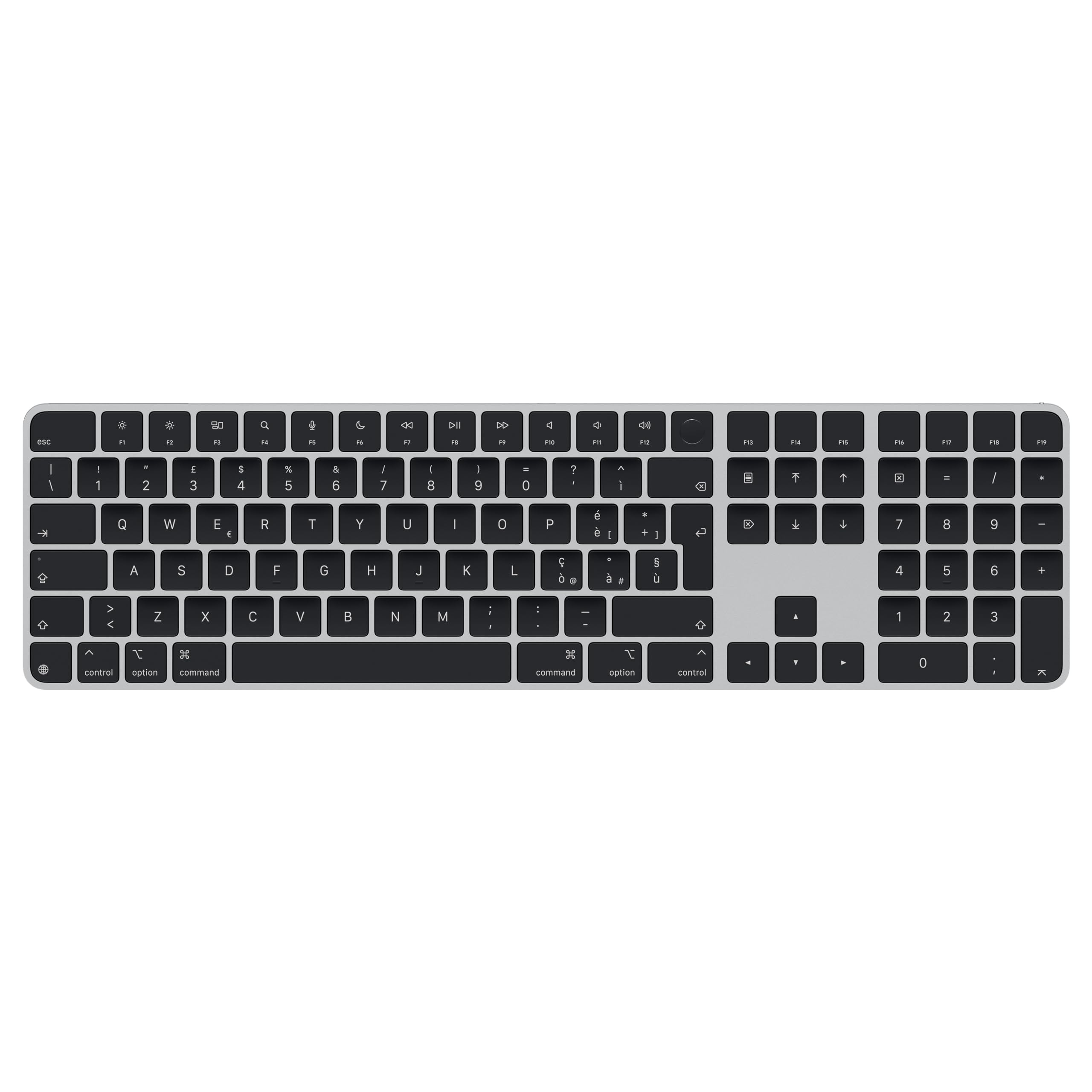 Apple Magic Keyboard mit Touch ID und Ziffernblock für Mac Modelle mit Apple Chip – Italienisch – Schwarze Tasten ​​​​​​​