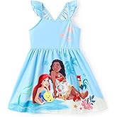 Disney Princess Minnie Mouse Frozen Elsa Girls Dress Ruffle Sleeveless Criss Cross Sundress Summer Clothes Baby to Toddler