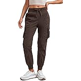CRZ YOGA Cargo Joggers for Women Lightweight Ruched Workout Casual Travel Athletic Hiking Pants with Pockets