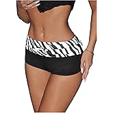 SweatyRocks Women's Leopard Print Mini Shorts Color Block Drop Waist Y2K Streetwear Shorts