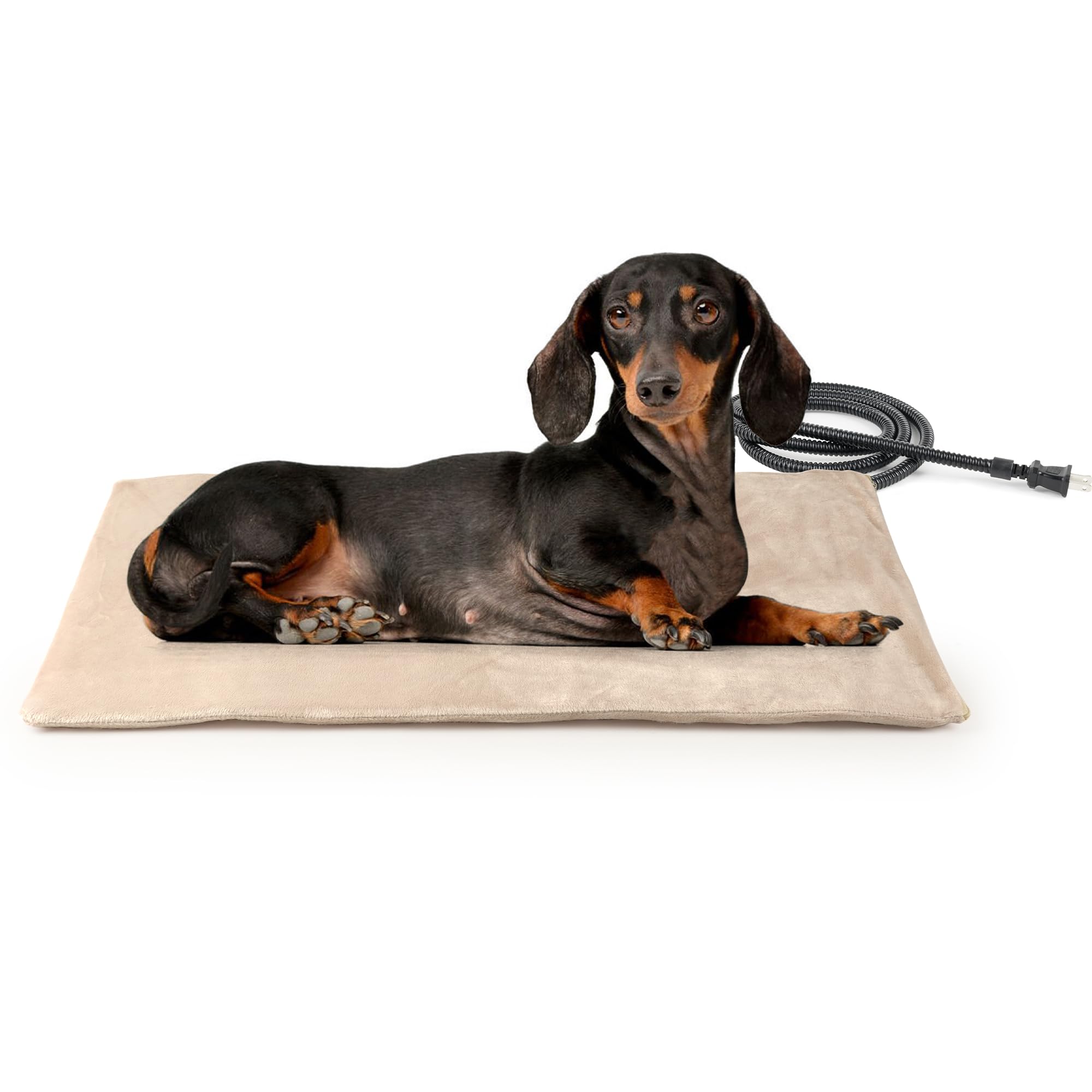 Photo 1 of NICREW Pet Heating Pad for Dogs and Cats, Heated Dog Bed with Steel-Wrapped Cord and Soft Fleece Cover, 27.5 x 15.7 Inches, 50 Watts