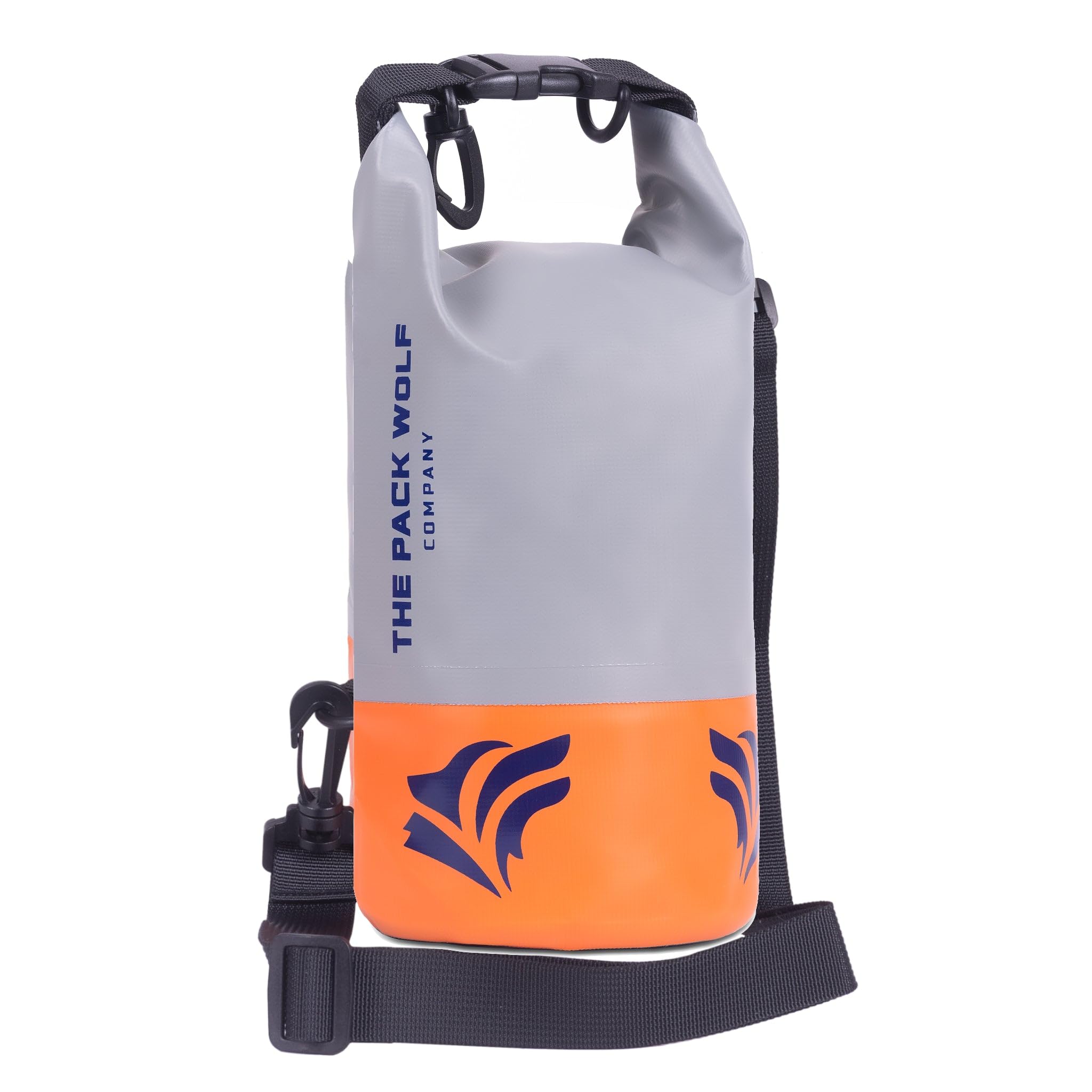 The Pack Wolf Company - Premium Waterproof Dry Bag, Waterproof Backpack with Adjustable Shoulder Straps, Durable Dry Bag for Kayaking, Rafting, Boating, Camping, Hiking & Fishing, Waterproof Bags, 2L