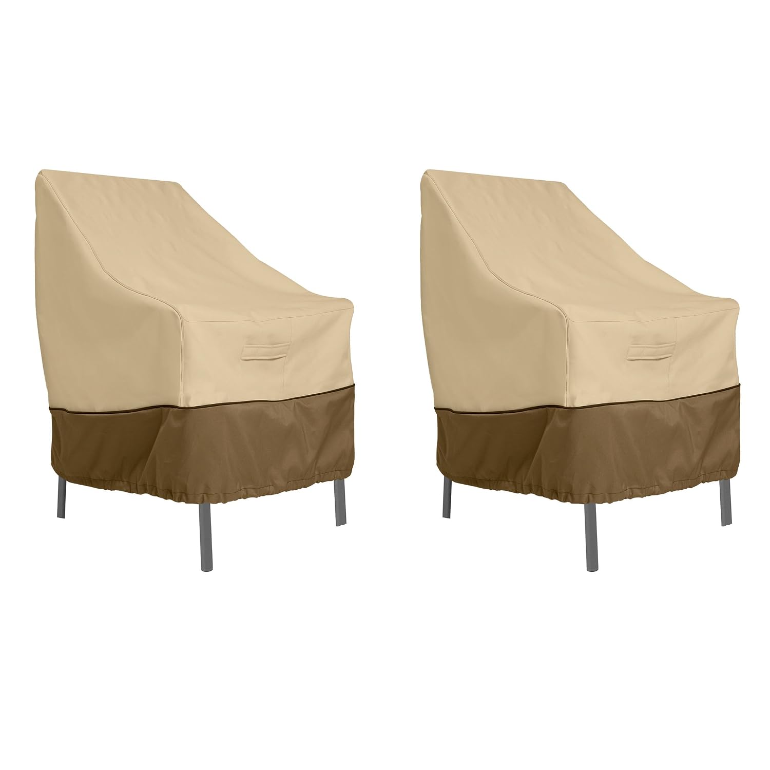 2 Pack Classic Accessories Veranda High Back Dining Patio Chair Cover Chair Covers