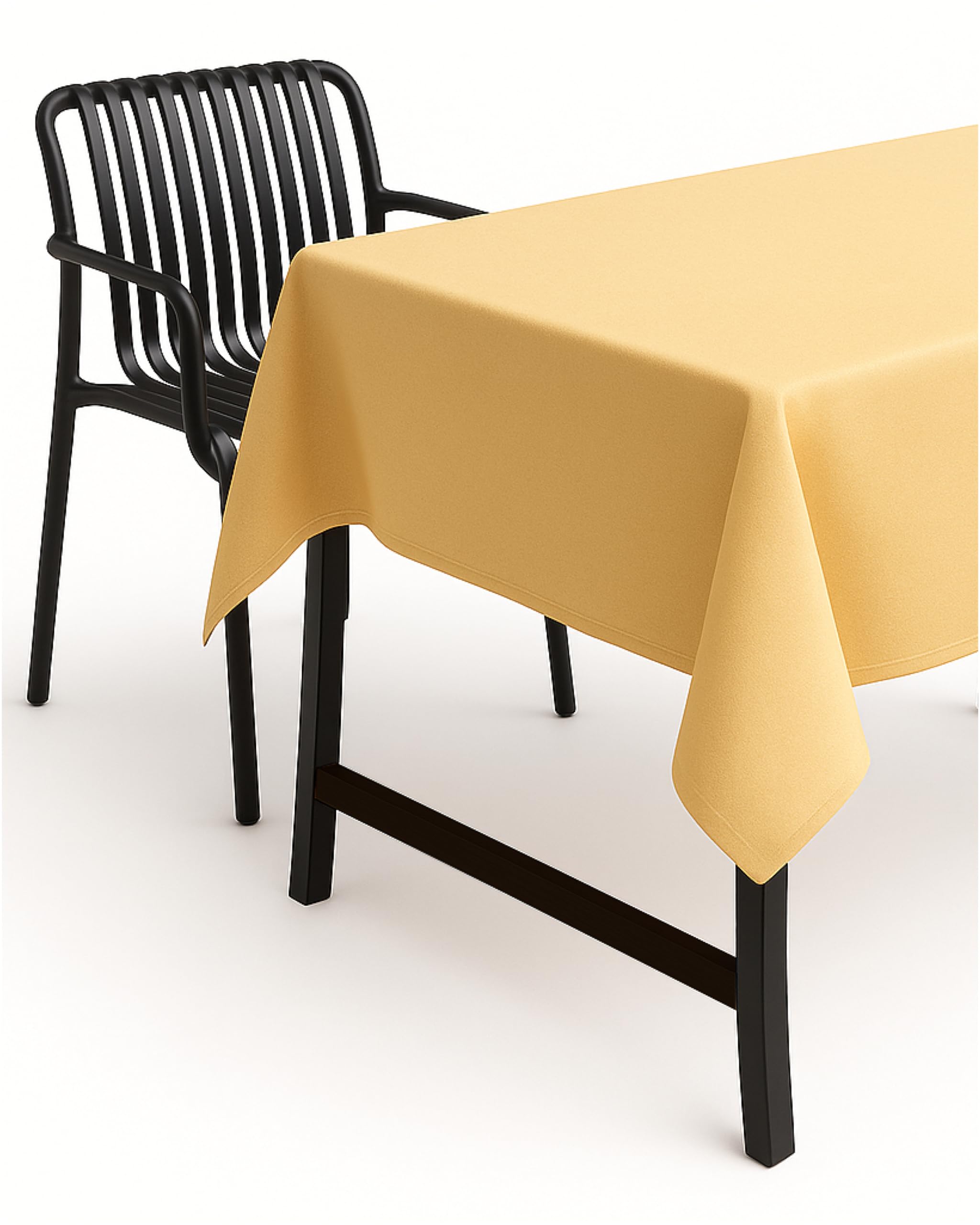 TextilDepot24 - Lotus Effect Garden Tablecloth - Linen Look - Stain Resistant Fabric - Wrinkle Resistant - 130 x 130 cm - Yellow