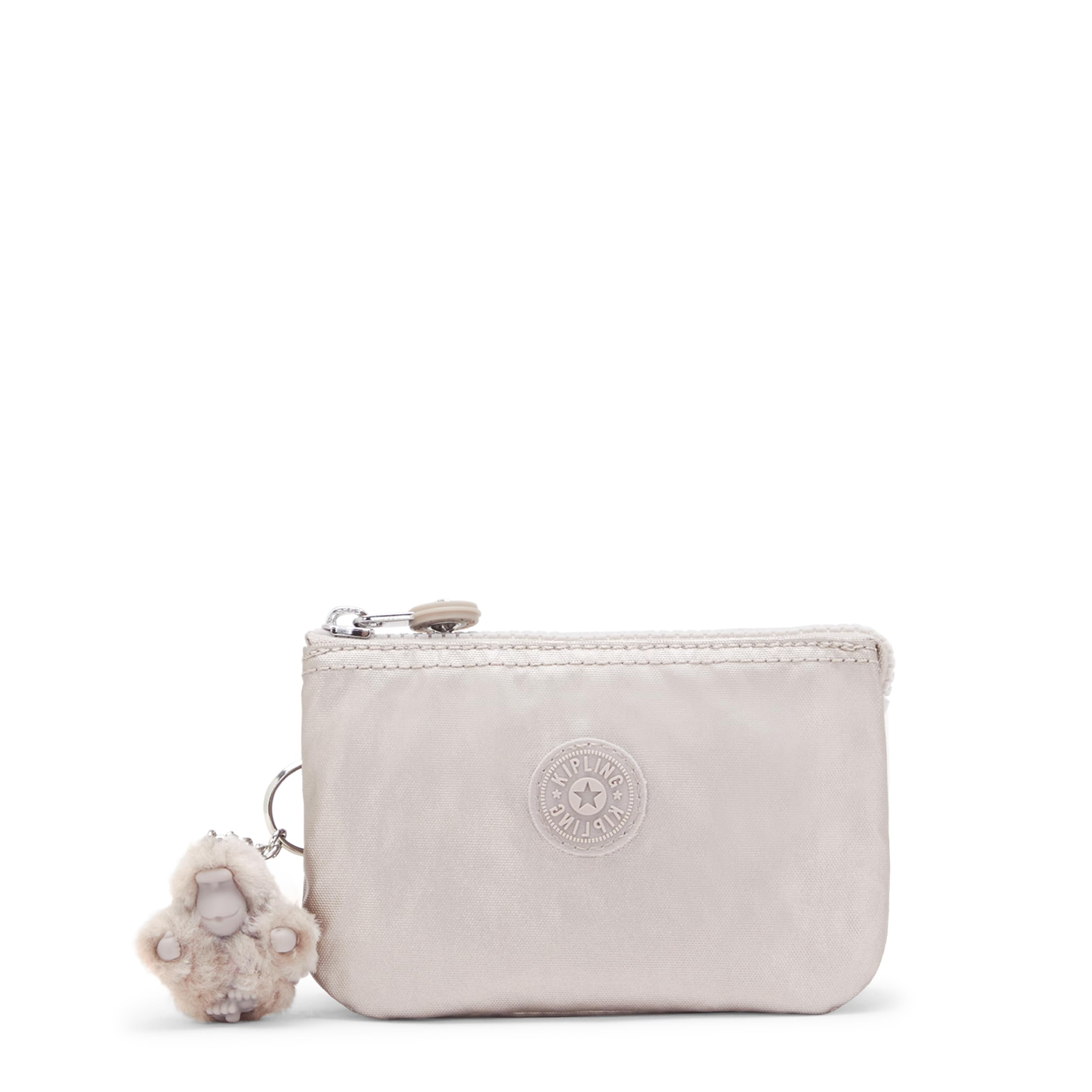 Kipling CREATIVITY S Small purse, Pouches, Cases, Metallic Glow (Silver) - Random Monkey