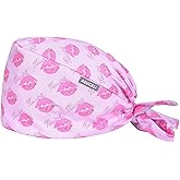 Aguceli Colorful Heart Printed Women's Scrub Caps,Adjustable Medical Caps,Cute and Breathable Scrub Cap,Surgical Caps