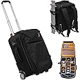 SLINGER 2-in-1 Wheeled Camera Backpack, Rolling Luggage Case with Handle and Anti-Shock Dividers for DSLR Cameras, Lenses, Hoods, Lighting, Tripod, & Accessories, Travel Camera Bag with Wheels
