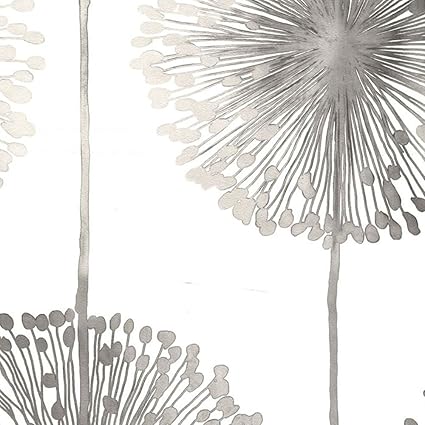 Dandelion Wallpaper Colour Silver Amazon Co Uk Diy Tools