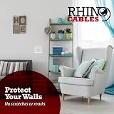 rhinocables Finger Plate Surround for Single Light Switch White Plastic (4) view 2