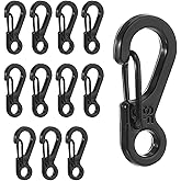 Molain 12 Pcs Tiny Carabiner Clip Metal Small Spring Snap Hooks, 1 inch Key Chain Clip Hooks Metal Swivel Clasps Lanyard Snap Hook Carabiners for Camera Strap, Backpack Keychains Accessories