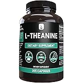 PURE ORIGINAL INGREDIENTS L-Theanine (365 Capsules) Amino Acid, No Magnesium or Rice Filler, Lab Verified