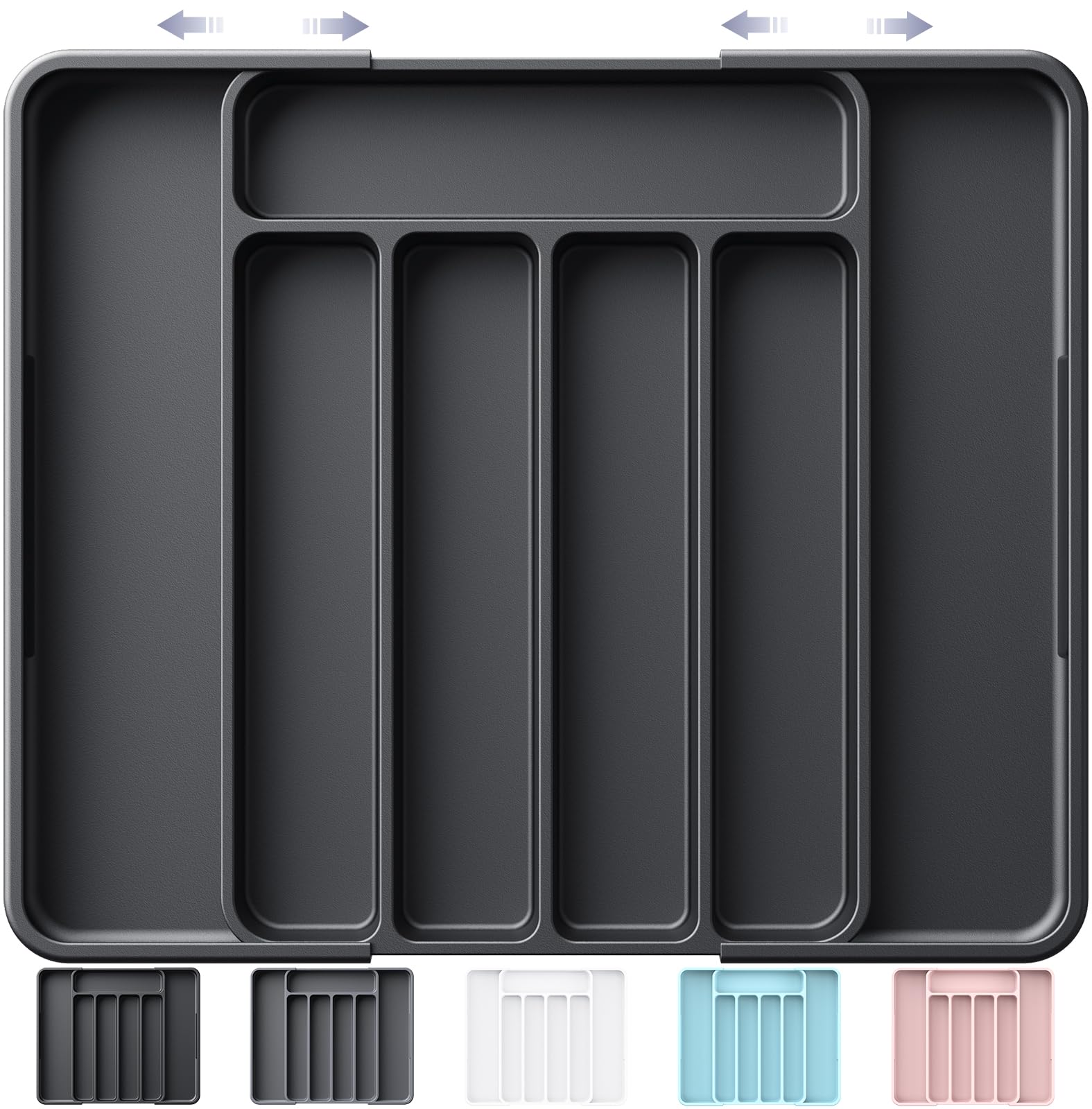 Photo 1 of ** FACTORY SEALED**
Kitsure Cutlery Drawer Organiser for Kitchen - Adjustable Cutlery Tray for Effortless Utensil Sorting, Versatile Kitchen Storage & Organisation Solution, 12.13" x 1.54" x 8.07"~13.90", Black