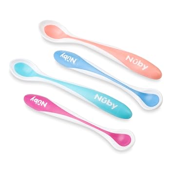美亚入手：Nuby 努比 宝宝感温安全汤匙+常用餐具（简单测试及开箱晒物）
