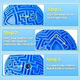 Hymaz 3D Maze Ball Puzzle Blue Kids Teens Adults Travel Brain Teaser Toy view 3