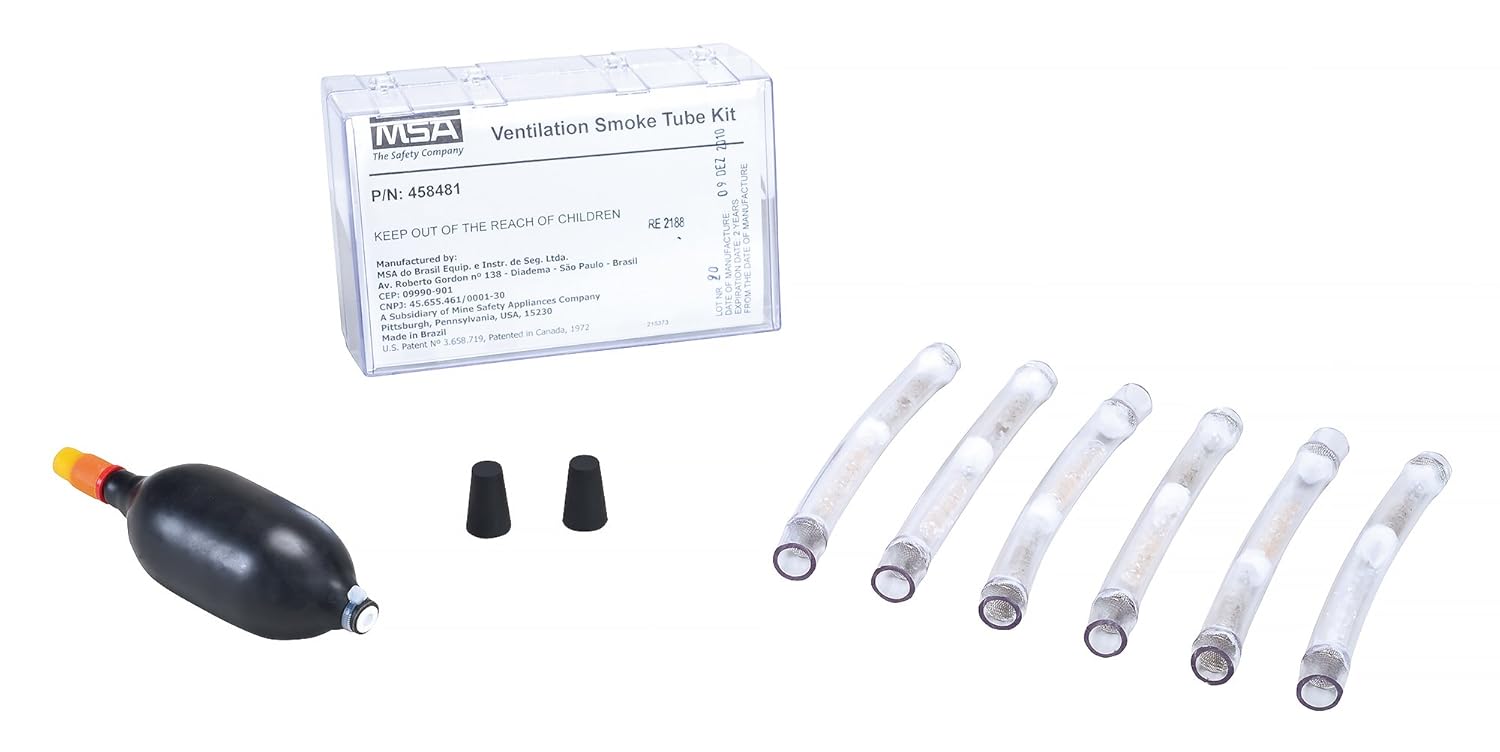 MSA Safety 458481 Ventilation Smoke Tube Kit, Includes Aspirator Bulb