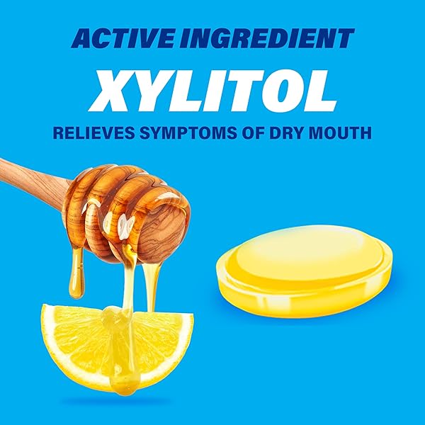 ACT DRY MOUTH LOZENGES WITH XYLITOL, SUGAR FREE HONEY-LEMON, 36 LOZENGES