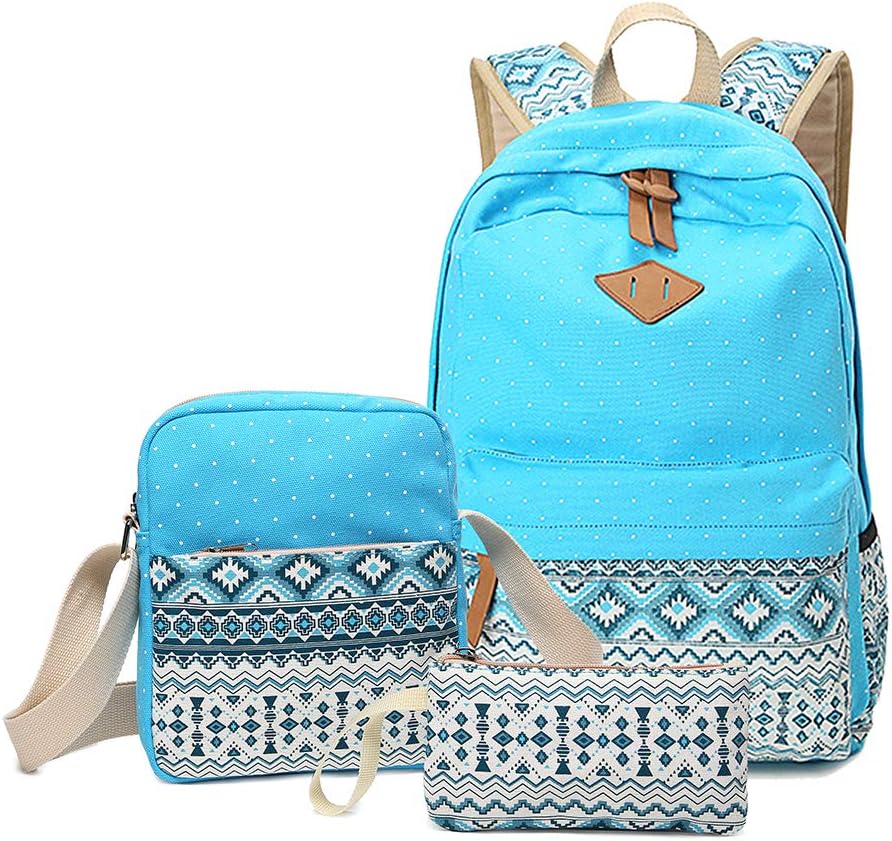 SugaroomGirls Backpacks Lightweight Canvas Bookbags School Backpacks for Teens