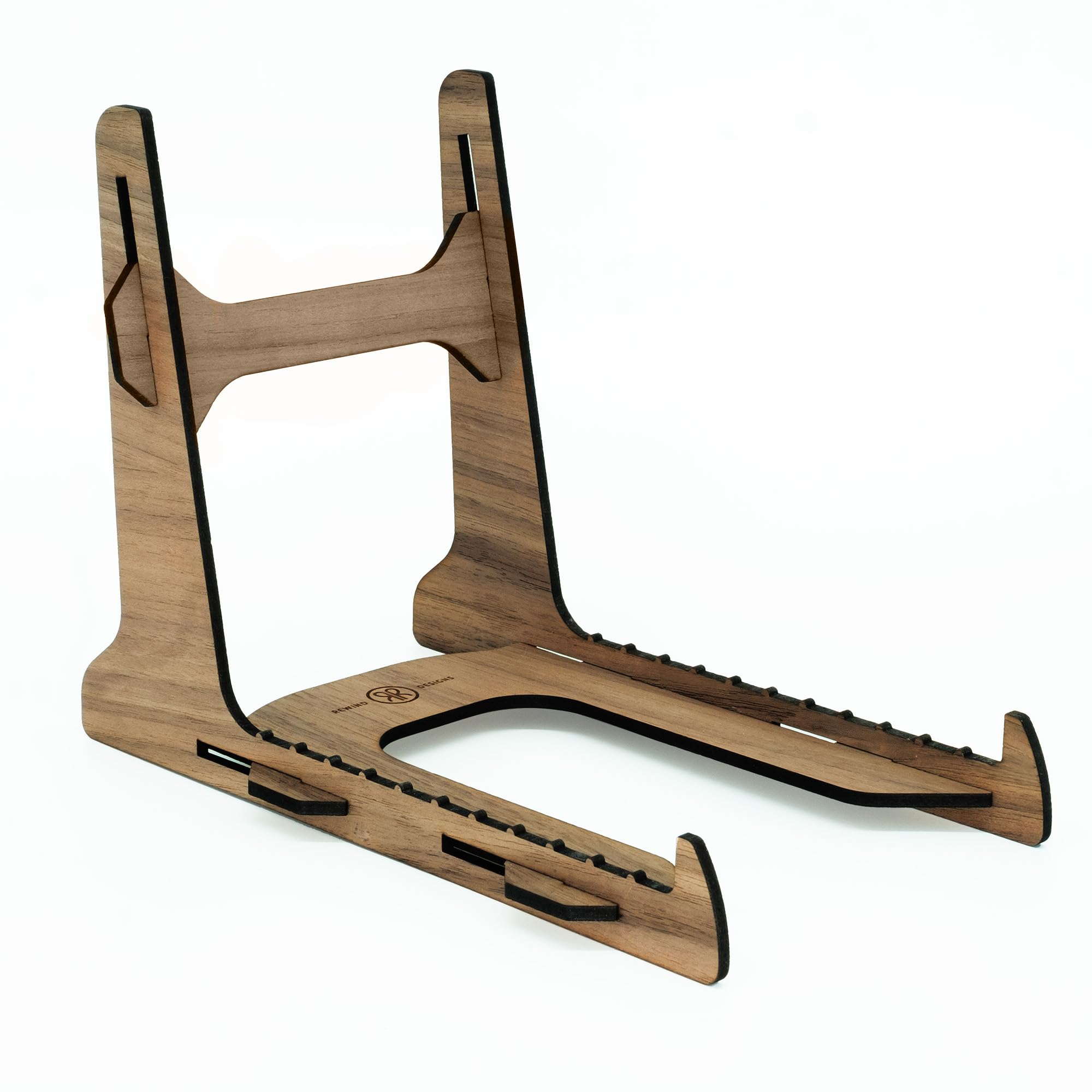 Vinyl Record Storage and Display Stand for 25-40 Records, Walnut veneer