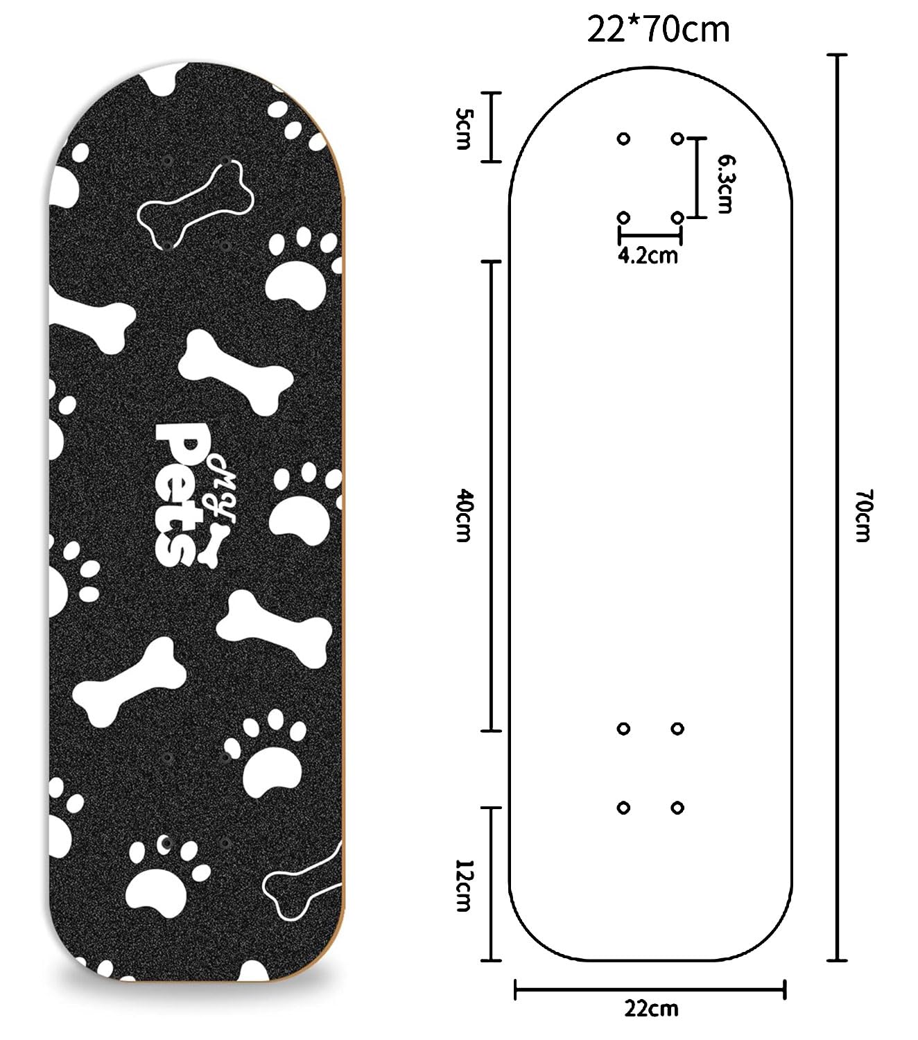 LOSENKA Pet Skateboard Complete Designed for Dogs and Pets