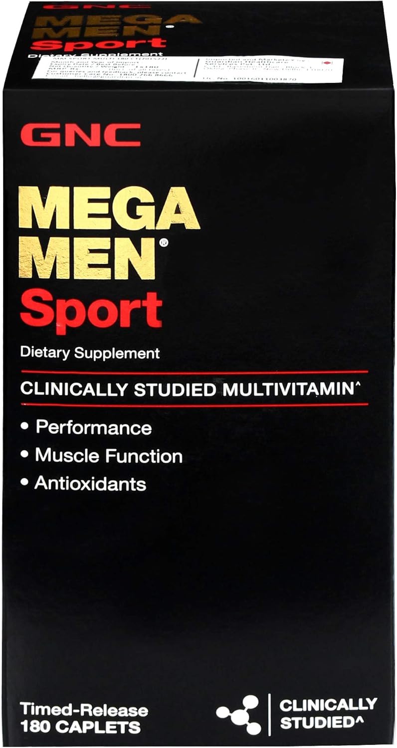 GNC Mega Men Sport Daily Multivitamin for Performance, Muscle Function, and General Health -180 Count: Health & Personal Care