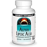 Source Naturals Alpha Lipoic Acid 300 mg Supports Healthy Sugar Metabolism, Liver Function & Energy Generation - 120 Capsules