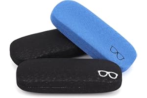 RayLove 3-Pack Hard Shell Eyeglasses Case Large Reading Glasses Hard Case