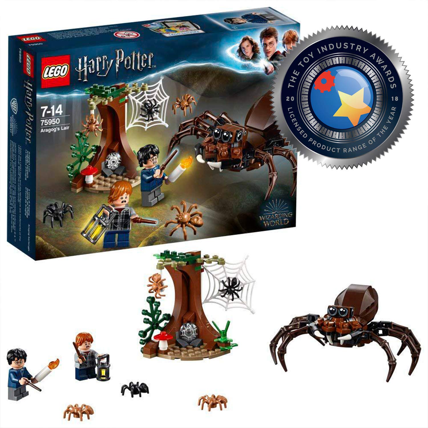 LEGO 75950 Harry Potter Aragog's Lair Building Set, Spider Toy, Wizarding World Gifts