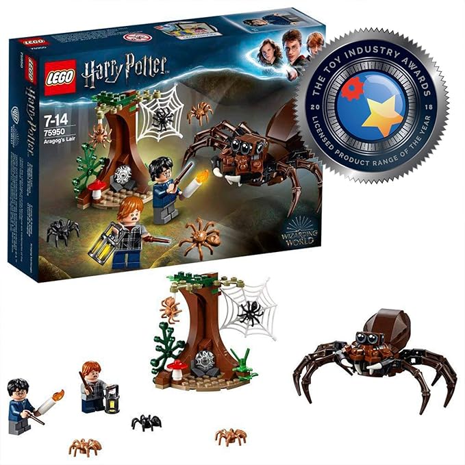 LEGO 75950 Harry Potter Aragog's Lair Building Set, Spider Toy, Wizarding World Gifts