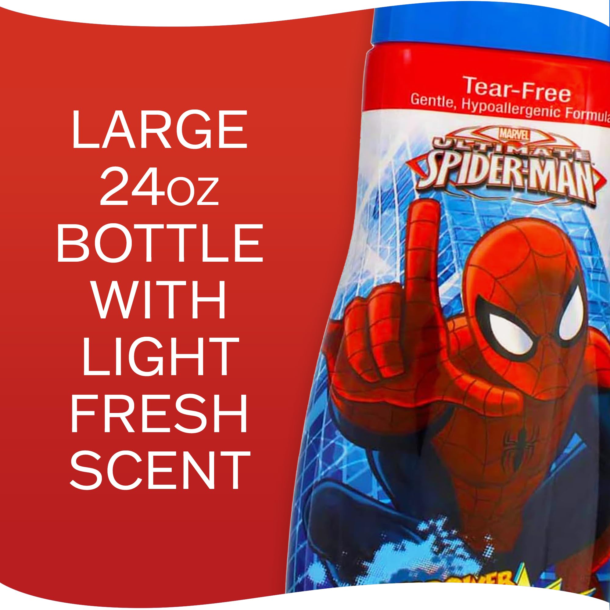 Amazing Spider-Man Bath Time Kids’ Bubble Bath Soap, 24 Fl Ounces, Watermelon Scent