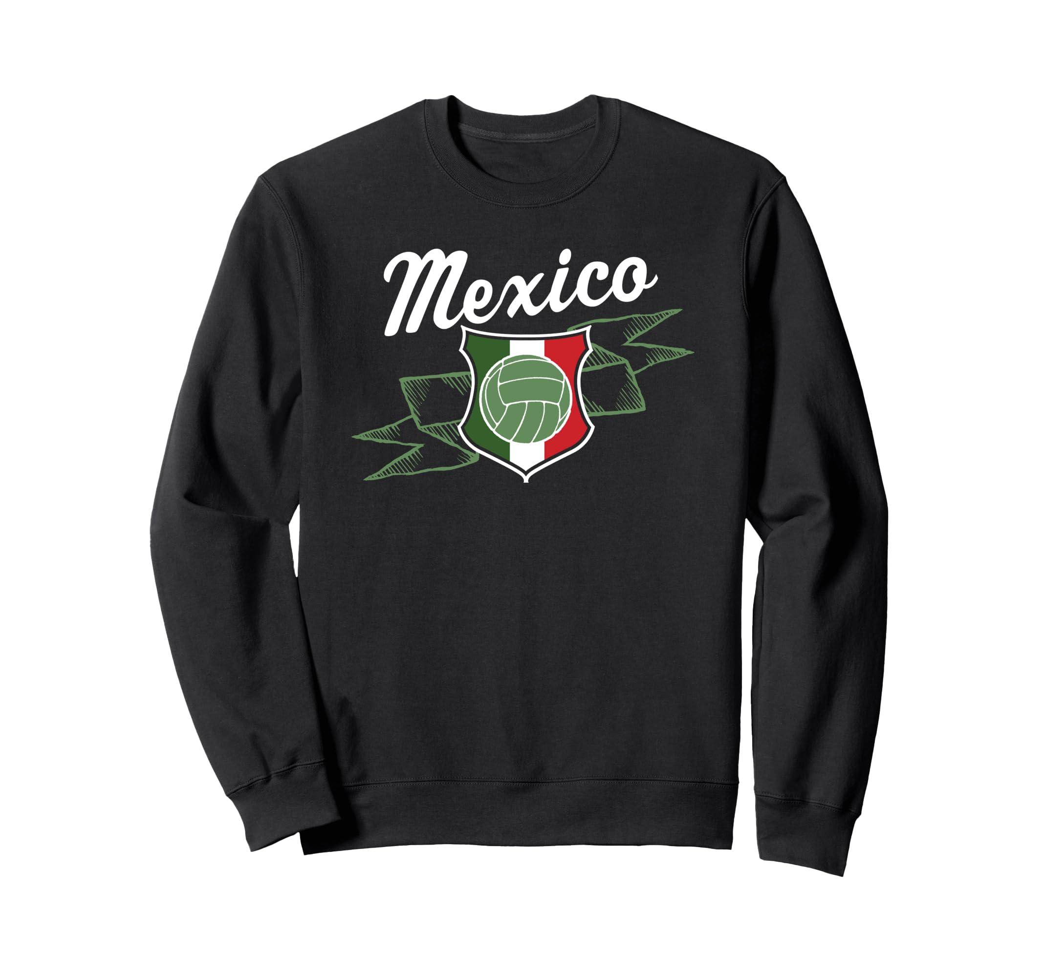 Trendy Mexico Volleyball Team Shield And Pennant Sweatshirt