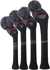 Scott Edward 4 Pack Golf Head Covers 460CC Abstract Black Pattern