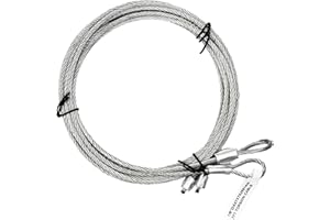 NUCHOICE Garage Door Cable Pair of 8.6' Cables for 7' Garage Door, Garage Door Torsion Spring Wire Heavy Duty String Replacem