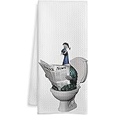WOTYPU Funny Peacock Gifts Hand Towels for Bathroom, Peacock Lover Gifts, Funny Peacocks Decorative Hand Towels for Kids Guest Bathroom Washroom Power Room Vanity Half Bath, 16X24 Inch