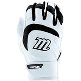 Marucci Signature Batting Glove V4, White/Black, Adult Small