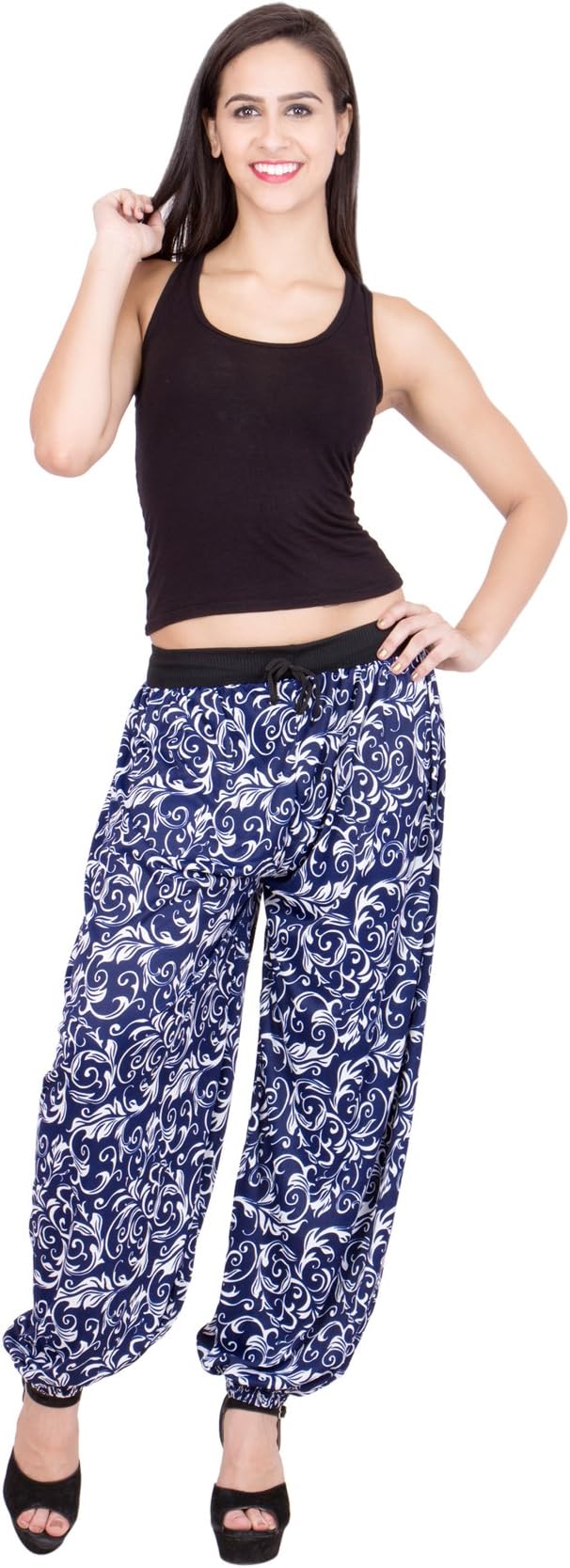 Adonia Women's Polyester Harem Pants ( Lc-01, Blue, Free Size)