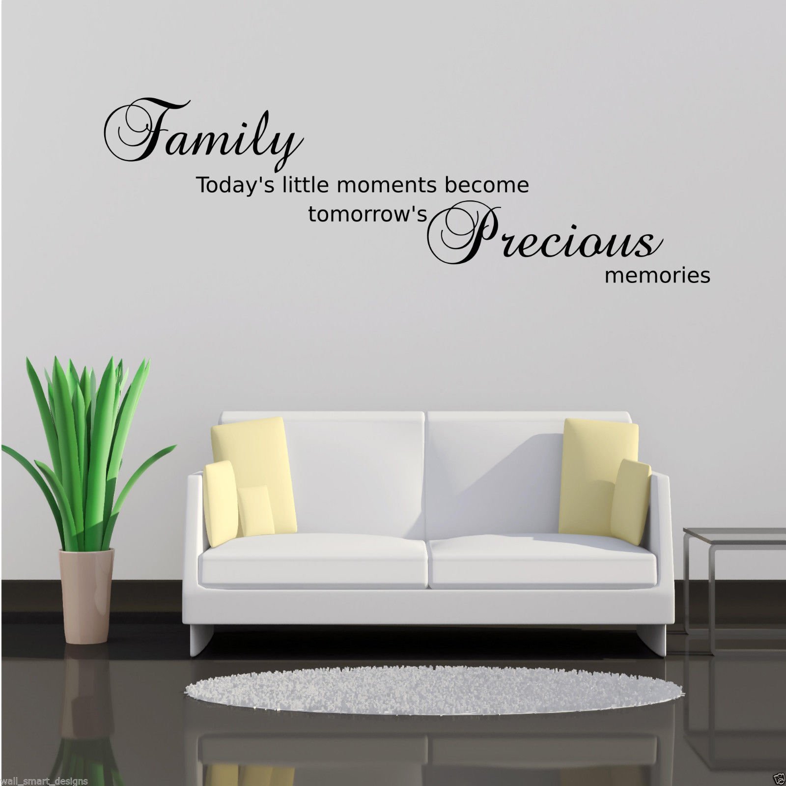 FAMILY PRECIOUS MOMENTS Wall Art Sticker Lounge Quote Decal Mural Transfer WSD595