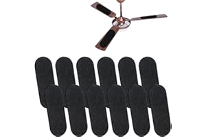 Ddeetodu 12 Pack Ceiling Fan Filters for Blades, Activated Coconut Shell Carbon Ceiling Fan Blade Filter, Ceiling Fan Air Purifier Pads for Common Household Contaminants (12)