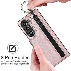 XIMAND for Samsung Galaxy Z Fold 5 Wallet Case with