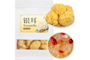 Baihuatang White Snow Fungus Mushroom Premium Dried Snow Fungus (White Fungus) - Natural Silver Ear Mushroom Tremella, - Sulfur-Free, Vegan, Resealable Bag - Perfect for Desserts, snow fungus soup (4.23oz / 120g) 特级银耳 雪耳