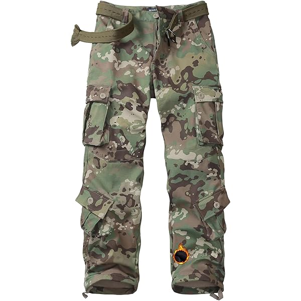 Amazon.com: MERJAZ Men's Fleece Lined Cargo Pants Winter Camo