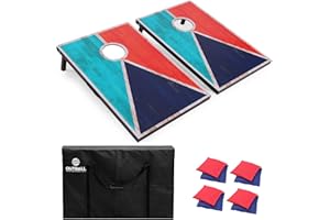 Outball Cornhole Set 4x2 and 3X2 Regulation Size Corn Holes Sets with Carrying Bags & 8 Bean Bags Cornhole Boards Bean Toss Games for Adults Family Outdoor Beach Lawn Outside Backyard Games